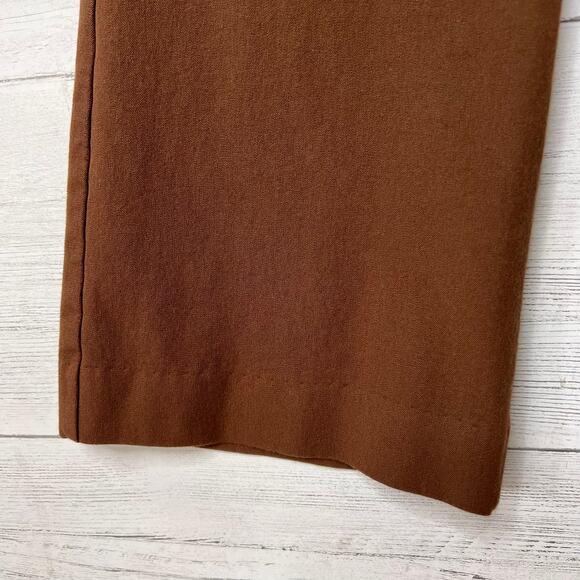 Old Navy Pants Womens Size 6 Petite Chocolate Brown High Rise Pixie Flare - Picture 6 of 16